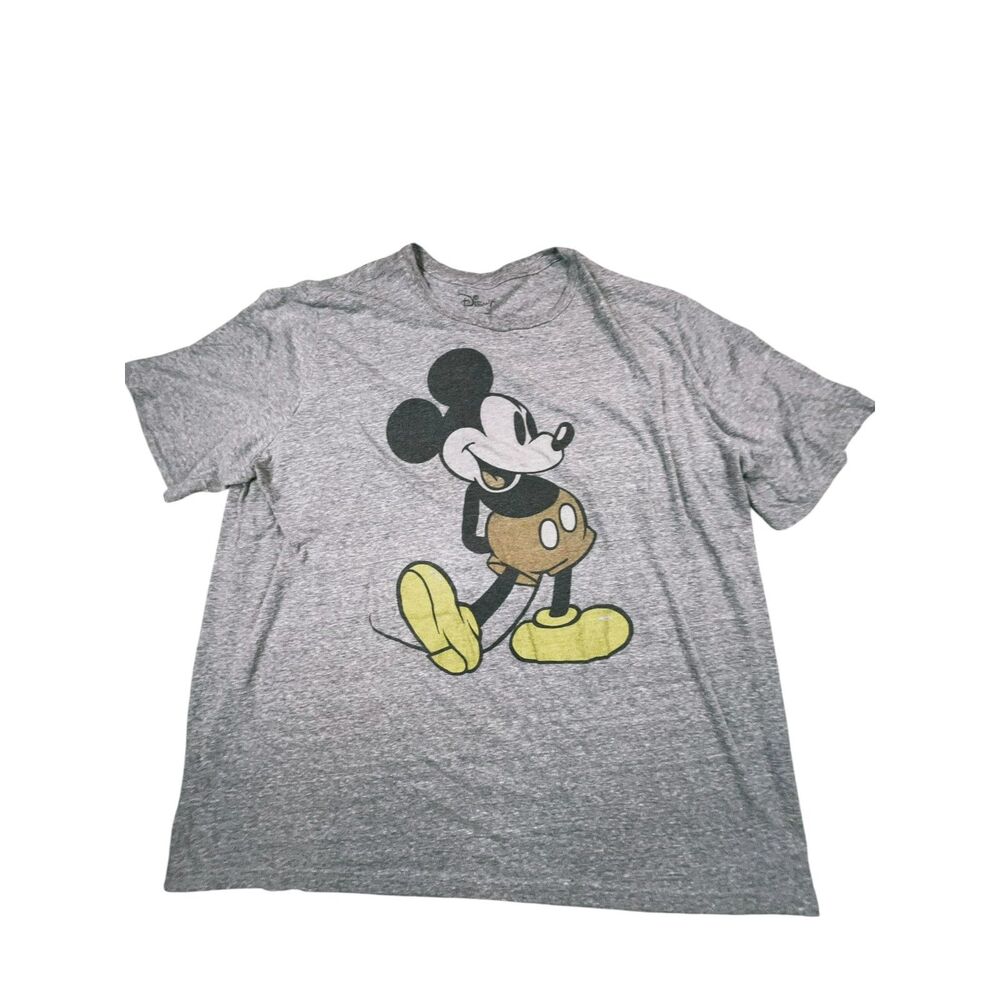 Disney Mickey Mouse Graphic T-Shirt Gray Short Sleeve Adult 3XL